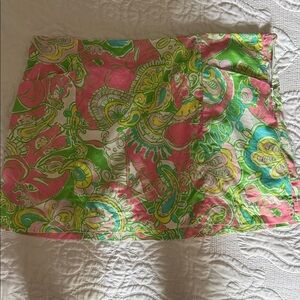 Lilly Pulitzer Pink, Green & Aqua Paisley Skirt